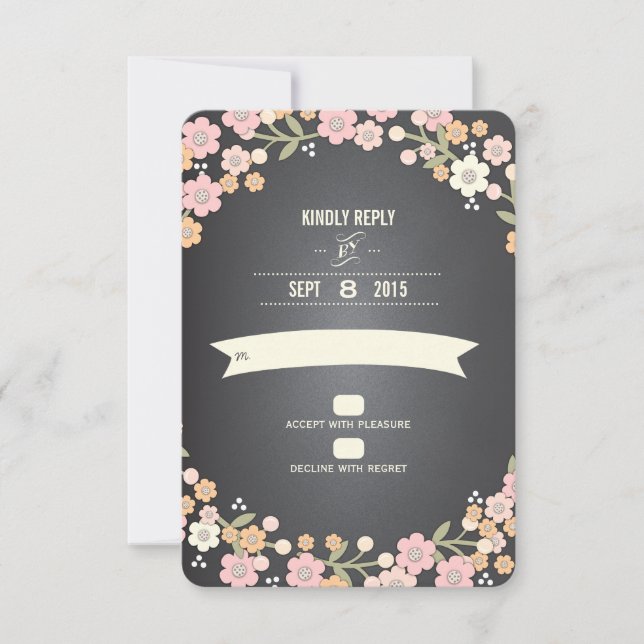 Charming Garden Blumenwettbewerb RSVP Card (Vorderseite)