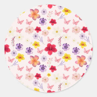Charming Garden Paper Plate Runder Aufkleber