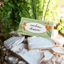 Charming Garden Whimsical Green Orange Platzkarte