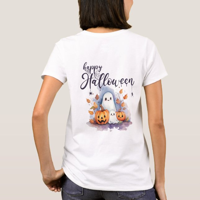 Charming Ghost Pumpkin Spione Halloween T - Shirt (Rückseite)