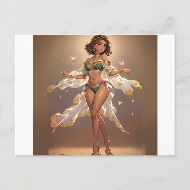 Charming Girl Postkarte (Vorderseite)