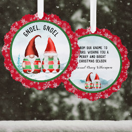 Charming Gnoel Gnomes Unsere Zuhause Gruß Weihnach Ornament Karte