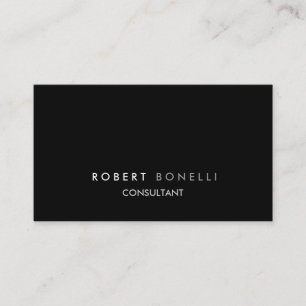 Charming Grau Black Consultant Business Card Visitenkarte