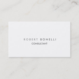 Charming Grau White Consultant Business Card Visitenkarte