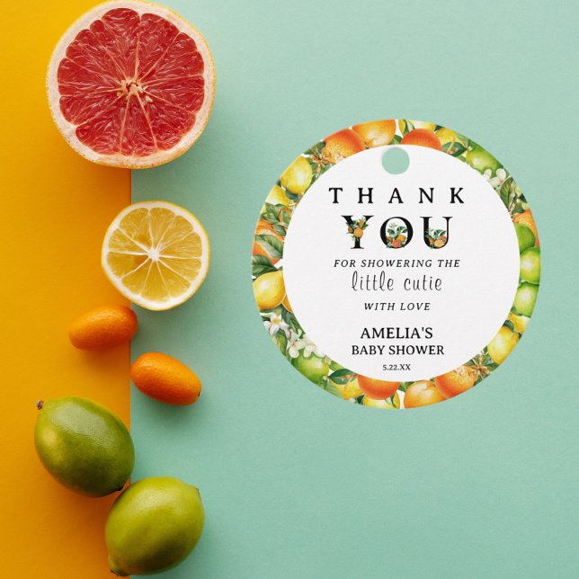 Charming Greenery Niedlich Vielen Dank Geschenkanhänger (Von Creator hochgeladen)