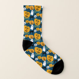 Charming Halloween Pumpkins Spooky Ghost Socken