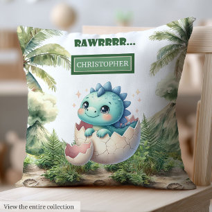Charming Hatching Soon Baby Dinosaurier Kinderzimm Kissen