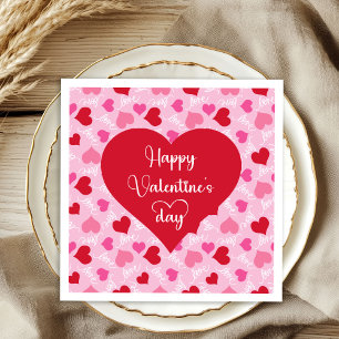 Charming Heart Pattern Valentinstag Servietten
