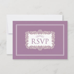 Charming Heart RSVP Card (lila) Karte