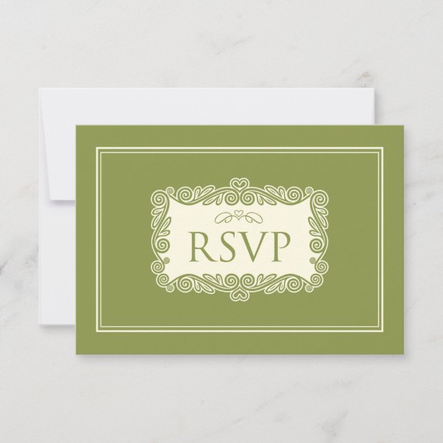 Charming Heart RSVP Card (Wald) Karte (Vorderseite)