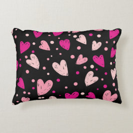 Charming Herz- und Punktmuster Dekokissen
