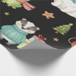 Charming Holiday Gathering Festive Gift Wrap Geschenkpapier