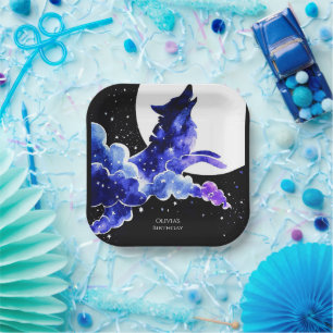 Charming Howling Wolf Geburtstag Pappteller