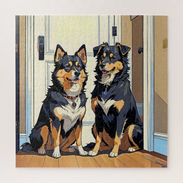 Charming Hunde Puzzle (Vertikal)