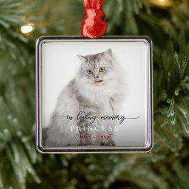 Charming in Love Memory Cat Foto Monogramm Ornament Aus Metall