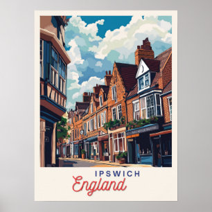 Charming Ipswich England Poster
