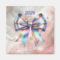 Charming Iridescent Bow Year Akzent