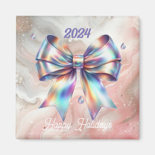 Charming Iridescent Bow Year Akzent Magnet
