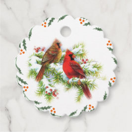 Charming Kardinal Birds Gefälliges Tags Geschenkanhänger