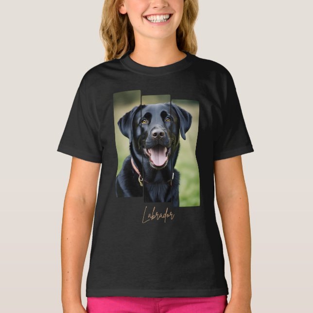 Charming Labrador Retriever Portrait - Triptych Ar T-Shirt (Vorderseite)