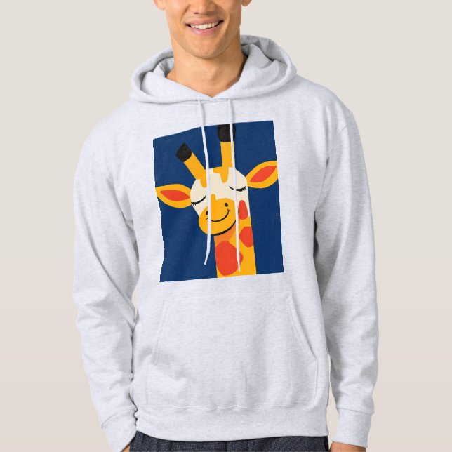Charming Lächeln Giraffe - Spielerisches, fröhlich Hoodie (Vorderseite)