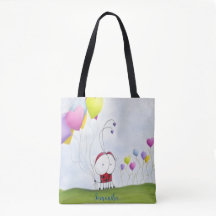 Charming Ladybug mit farbenfrohen Herzballons