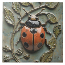 Charming Ladybug und Foliage Imitats Relief Fliese
