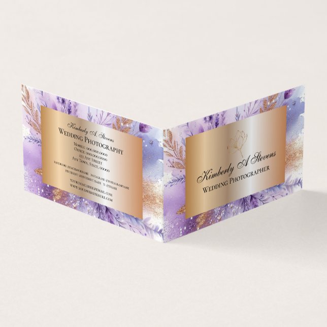 Charming Lavender II 3,5" x 2,0" Buskarte Visitenkarten (Vorderseite)