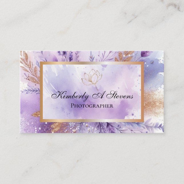 Charming Lavender Std., 3,5" x 2,0" Visitenkarte (Vorderseite)