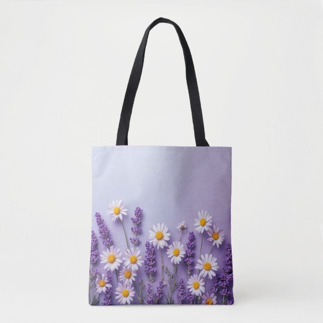 Charming Lavender & White Daisy Bag (Vorderseite)