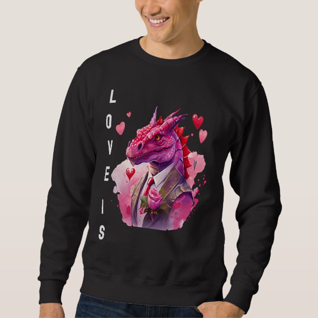 Charming Love is With Heart Animal Valentine's day Sweatshirt (Vorderseite)
