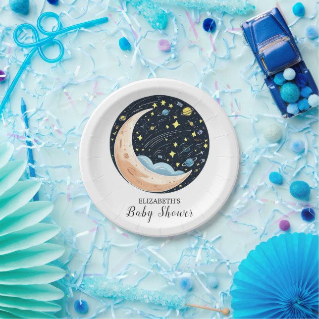 Charming Lovely Stars Baby Dusche Pappteller (Party)