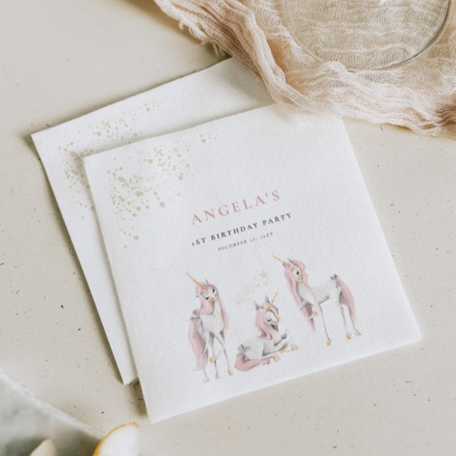 Charming Magical Unicorns Paper Napkin Serviette (Von Creator hochgeladen)