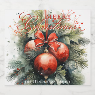 Charming Modern Watercolor Weihnachten Mistletoe
