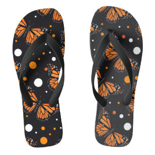 Charming Monarch Madness Butterfly Flip Flops