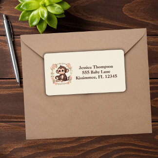 Charming Monkey Adressaufkleber
