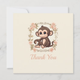 Charming Monkey Dankeskarte
