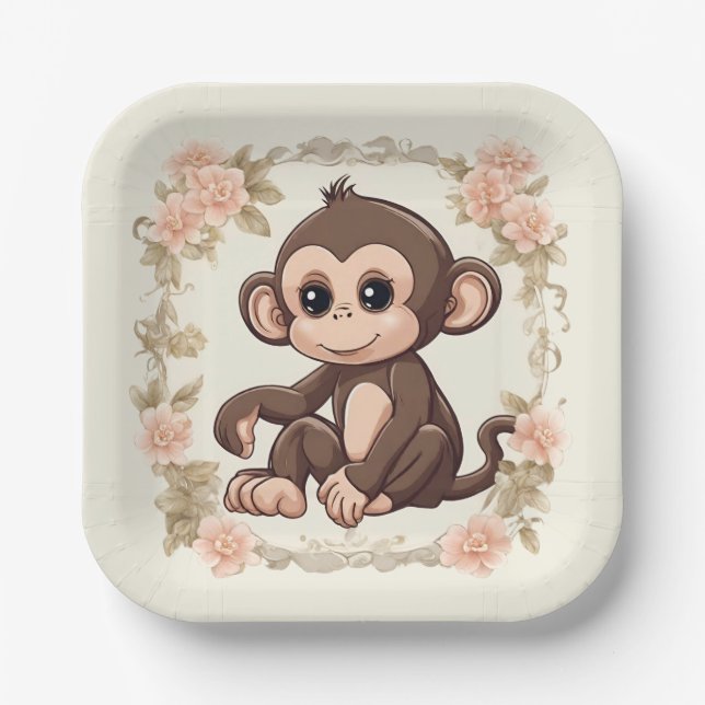 Charming Monkey Pappteller (Vorderseite)