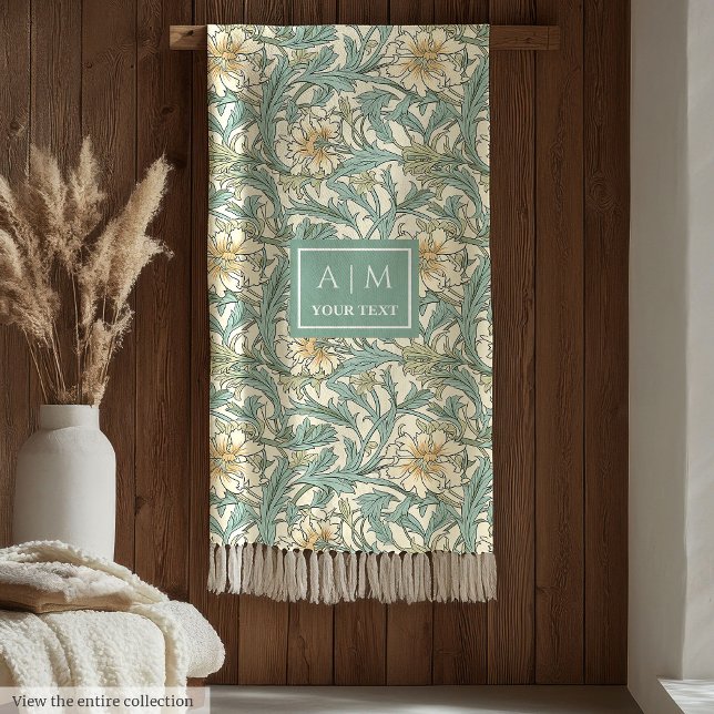 Charming Morris inspiriert Drucktüte Fleecedecke (Charming Morris inspired pimpernel print blanket)