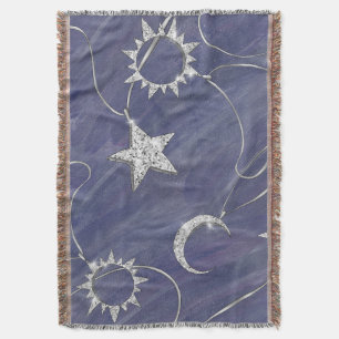 Charming Mystique Silver Moon   Stars Sun Amulet Decke
