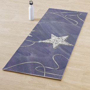 Charming Mystique Silver Moon   Stars Sun Amulet Yogamatte