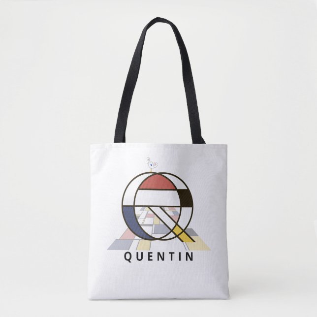 Charming Neoplasticism Style Monogram. Buchstabe Q (Vorderseite)