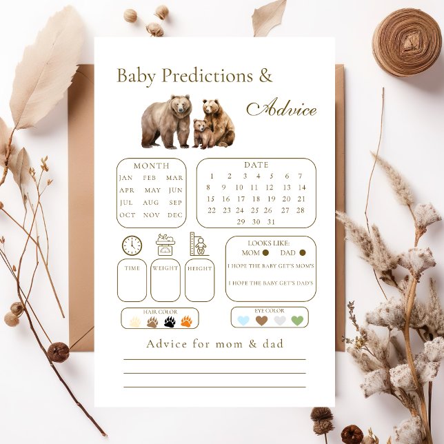 Charming Neutral Bear Family Baby Predictions Spie (Von Creator hochgeladen)