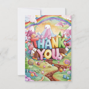 Charming Niedlich Candyland Dankeschön-Karte Dankeskarte