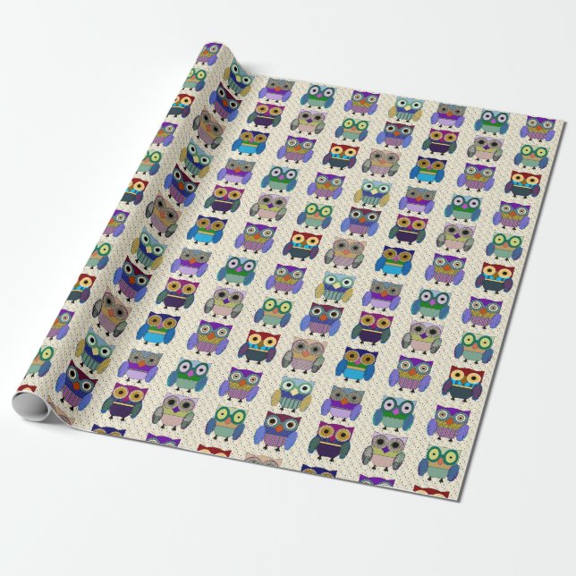 Charming Owls Wrapping Paper Geschenkpapier (Ungerollt)