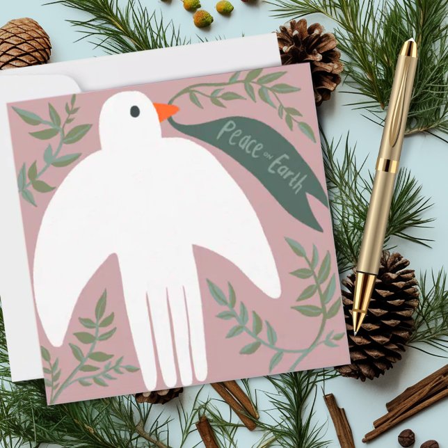 Charming Peace Dove Weihnachten Weihnachten Weihna (Peace on Earth dove holiday Christmas card)