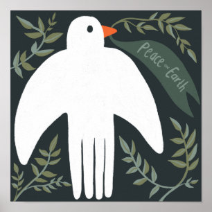 Charming Peace Dove Weihnachten Weihnachten Weihna Poster