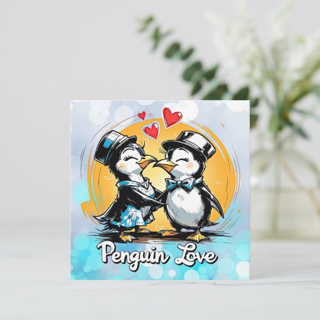 Charming Penguin Couple (Stehend Vorderseite)