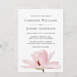 Charming Pink Magnolia Hochzeitseinladung Einladung