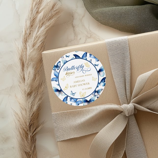 Charming Pink Watercolor Blume Baby in Bloom Runder Aufkleber (Von Creator hochgeladen)